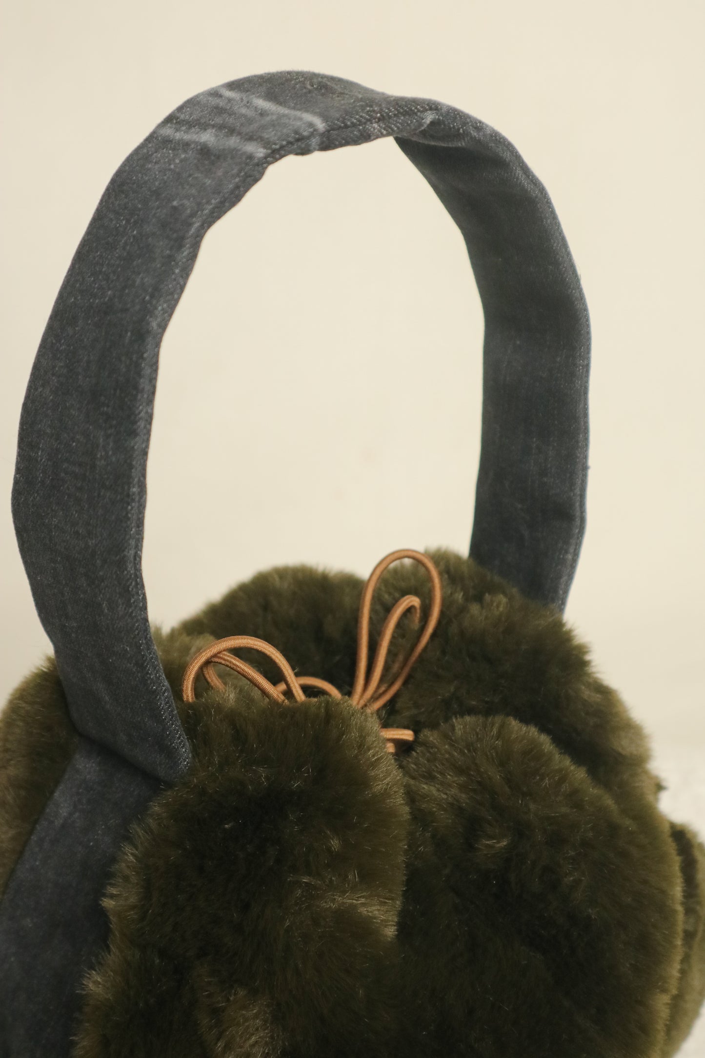 Coin Bag - Fur/Deep Olive Green