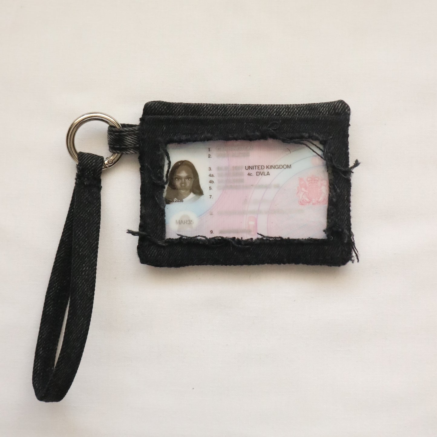 Card Holder - Black Distressed
