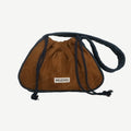 Coin Bag - Quilted Coffee Suede