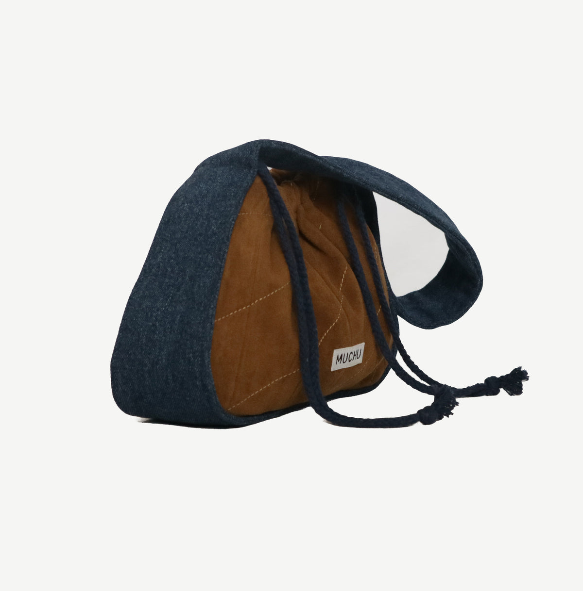 Coin Bag - Quilted Coffee Suede