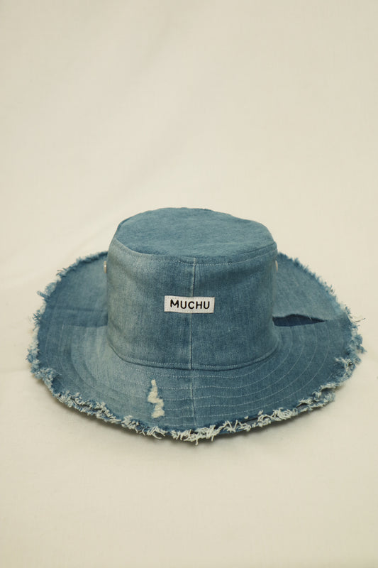 Bucket Cowboy - Blue Distressed