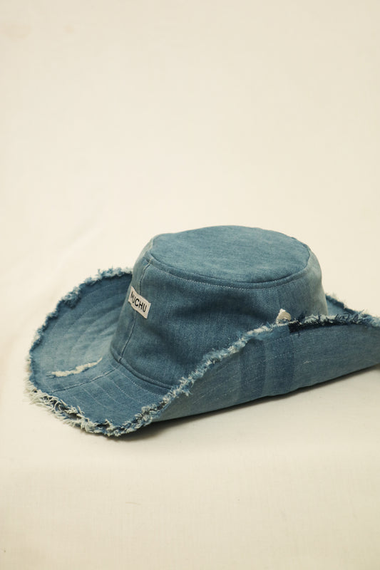Bucket Cowboy - Blue Distressed