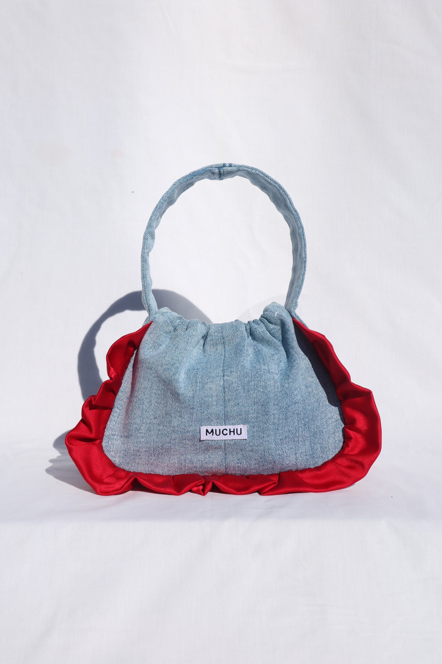 Ruffle Coin Bag - Red