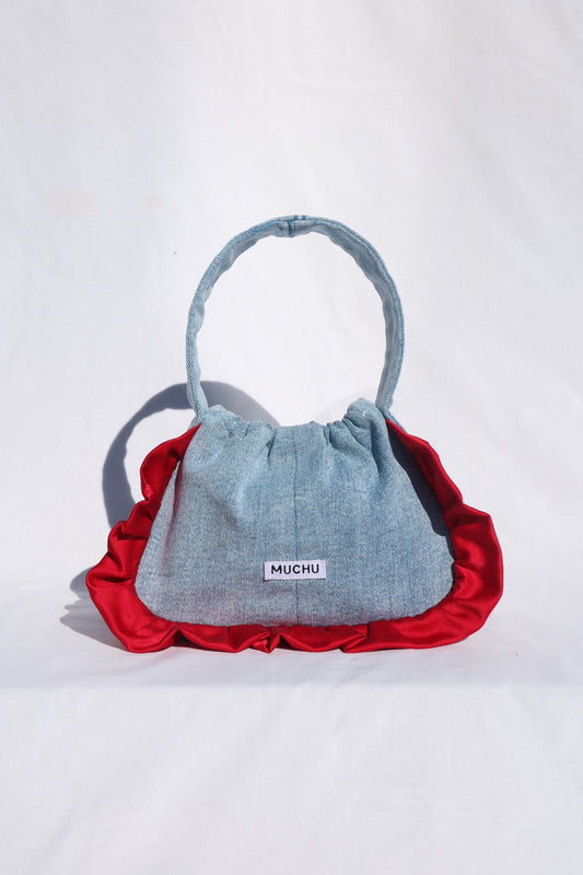 Ruffle Coin Bag - Red